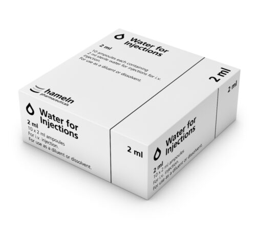 Box of 10 x 2ml water for injection